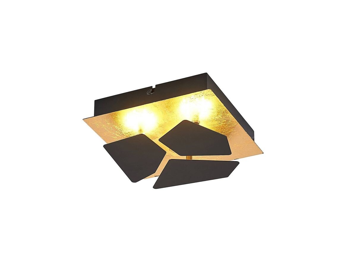 Lindby – Sorea LED Plafond Black/Gold Lindby