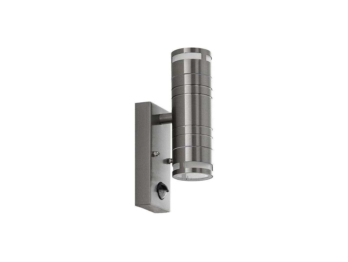 Lindby – Catalin 2 Utomhus Vägglampa w/Sensor Stainless Steel Lindby