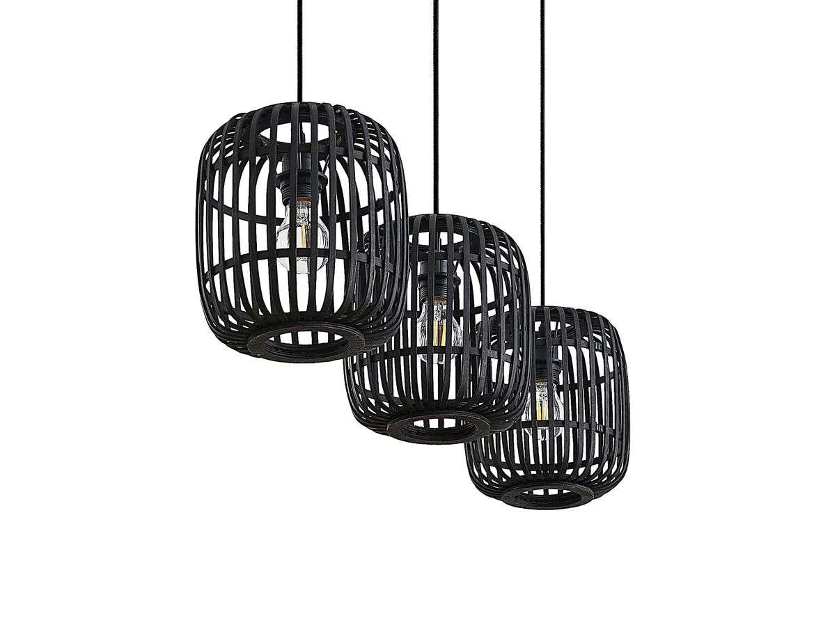 Lindby - Canyana 3 Pendelleuchte Black