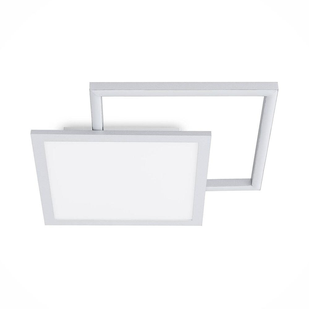 Lucande – Senan LED Square Loftlampe Silver