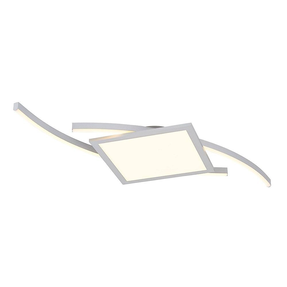 Lucande – Tiaro LED Square Plafond 42,5 Silver