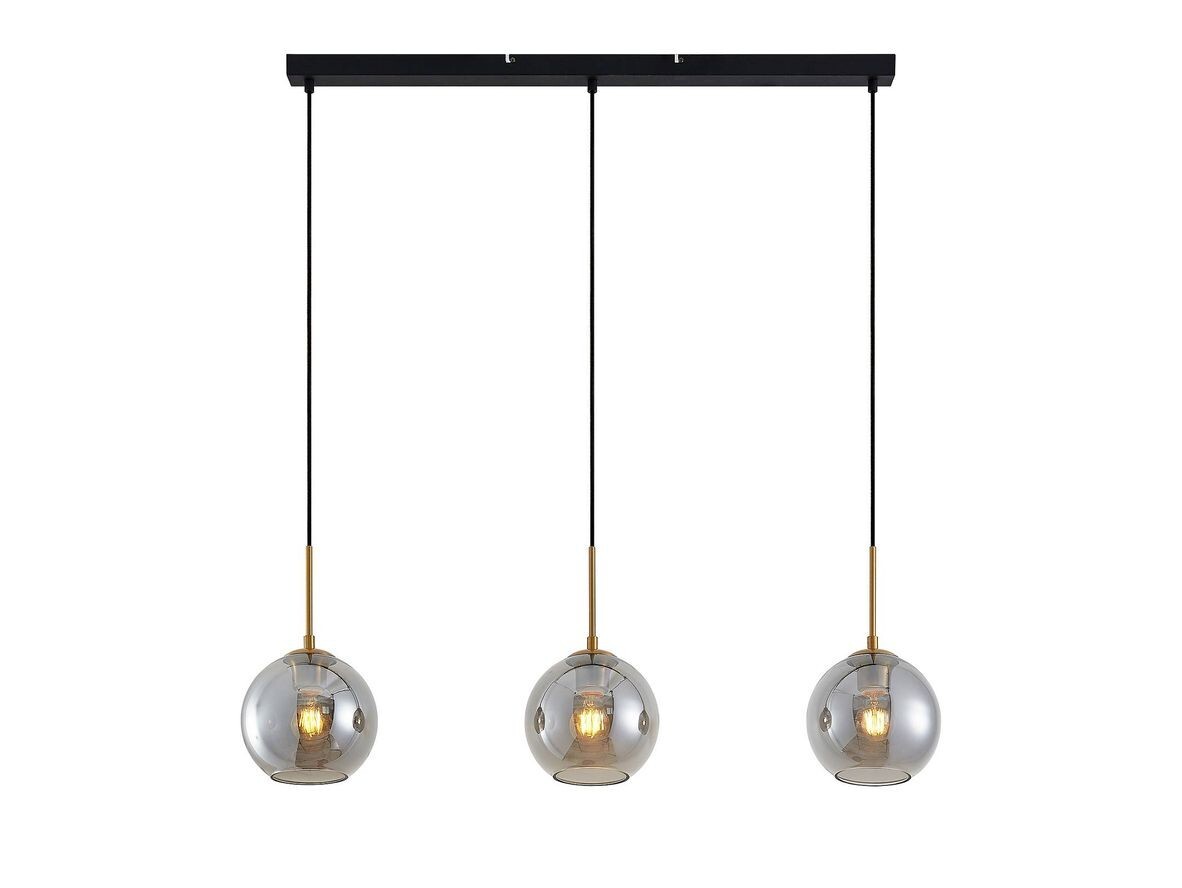 Lindby – Hiwana 3 Taklampa Smoke/Brass Lindby