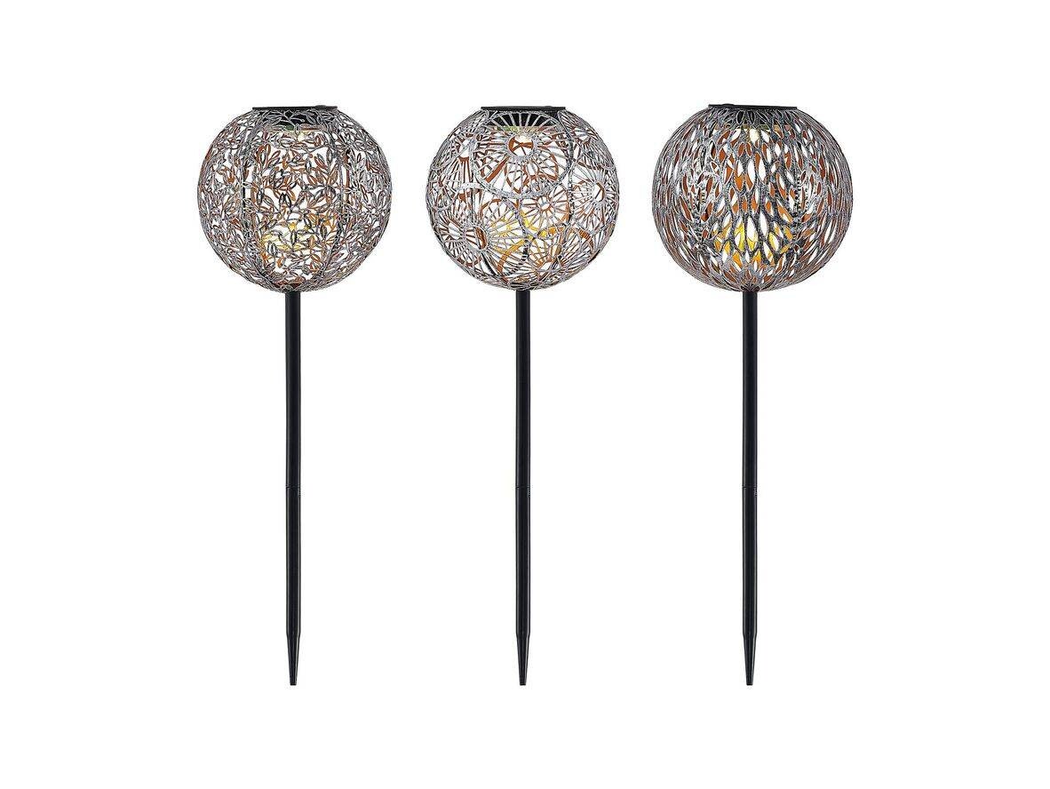 Lindby – Vilani LED Solcelle Trädgårdslampa 3 pcs. Silver