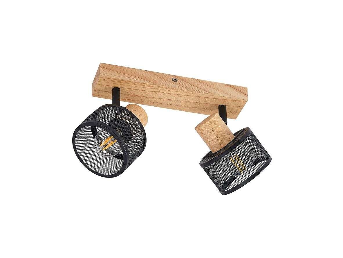 Lindby – Evinora 2 Plafond Black/Wood