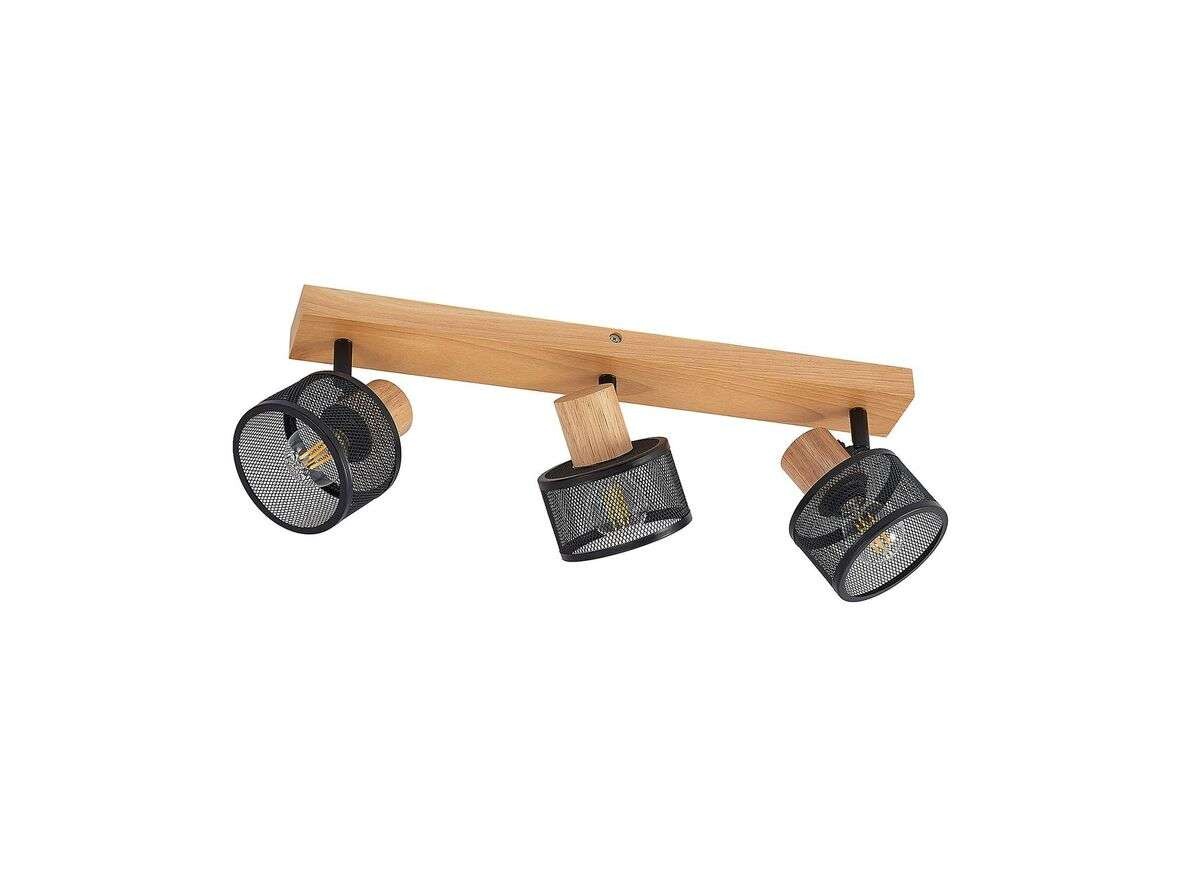 Lindby – Evinora 3 Plafond Black/Wood Lindby