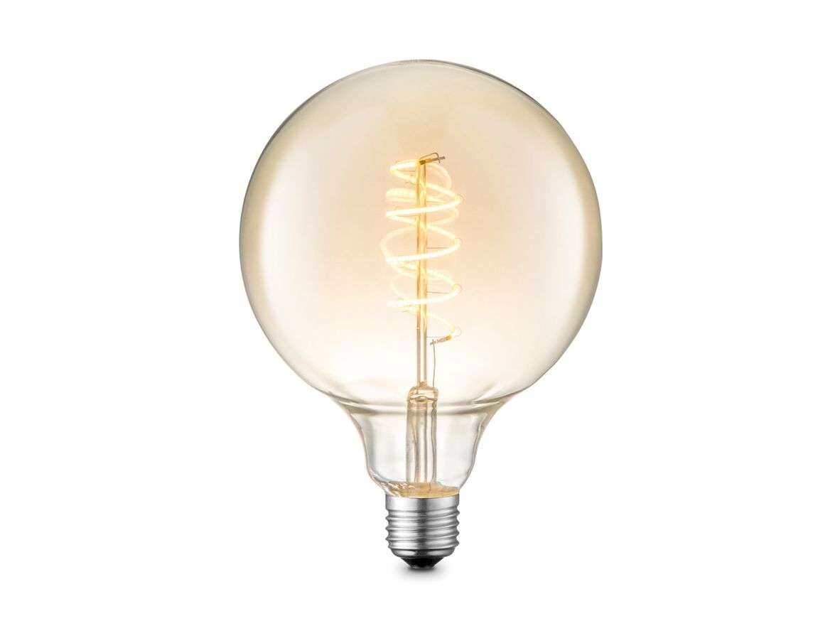 Lucande – Päronlampa LED 4W Amber G125 Dimmbar E27 Lucande
