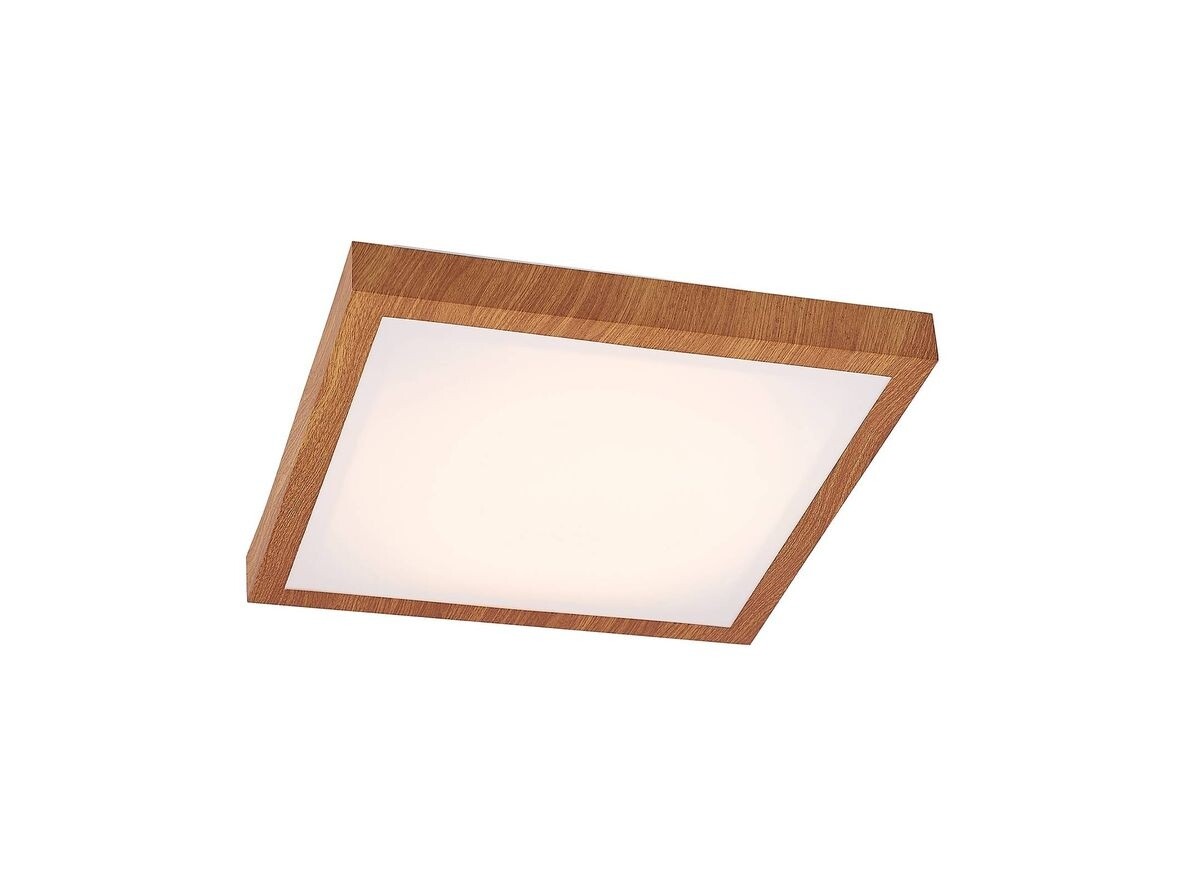 Lindby – Vaino LED Plafond L37,5 Light Wood/White Lindby