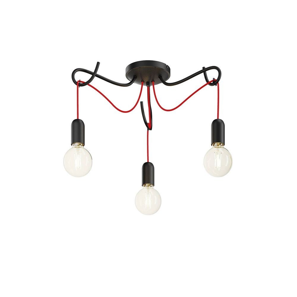 Lucande – Jorna 3 Loftlampe Black/Red