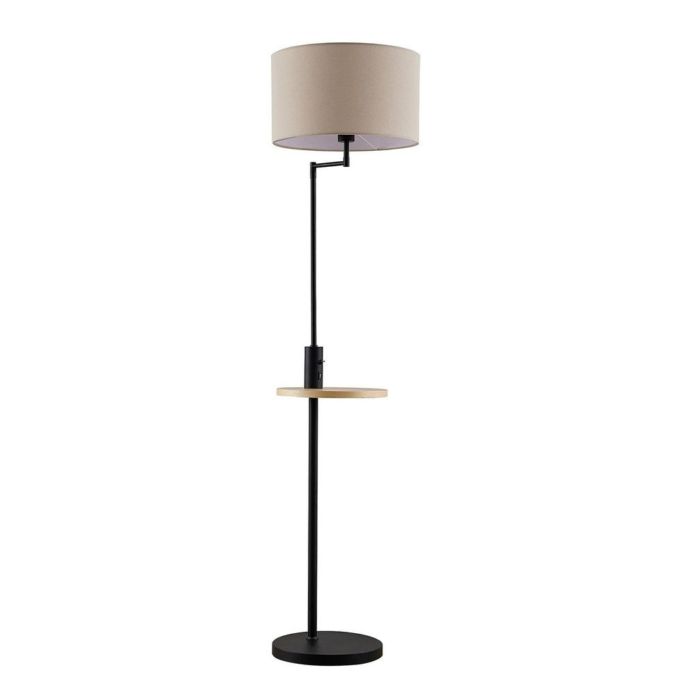 Lindby Zinia Gulvlampe Black/Grey/Wood