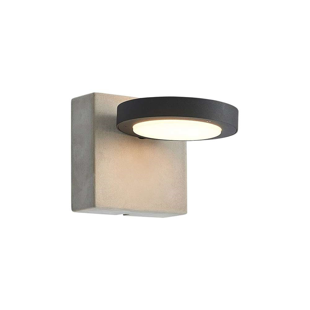 Image of Belna LED Außen Wandleuchte Grey - Lucande bei Lampenmeister.ch