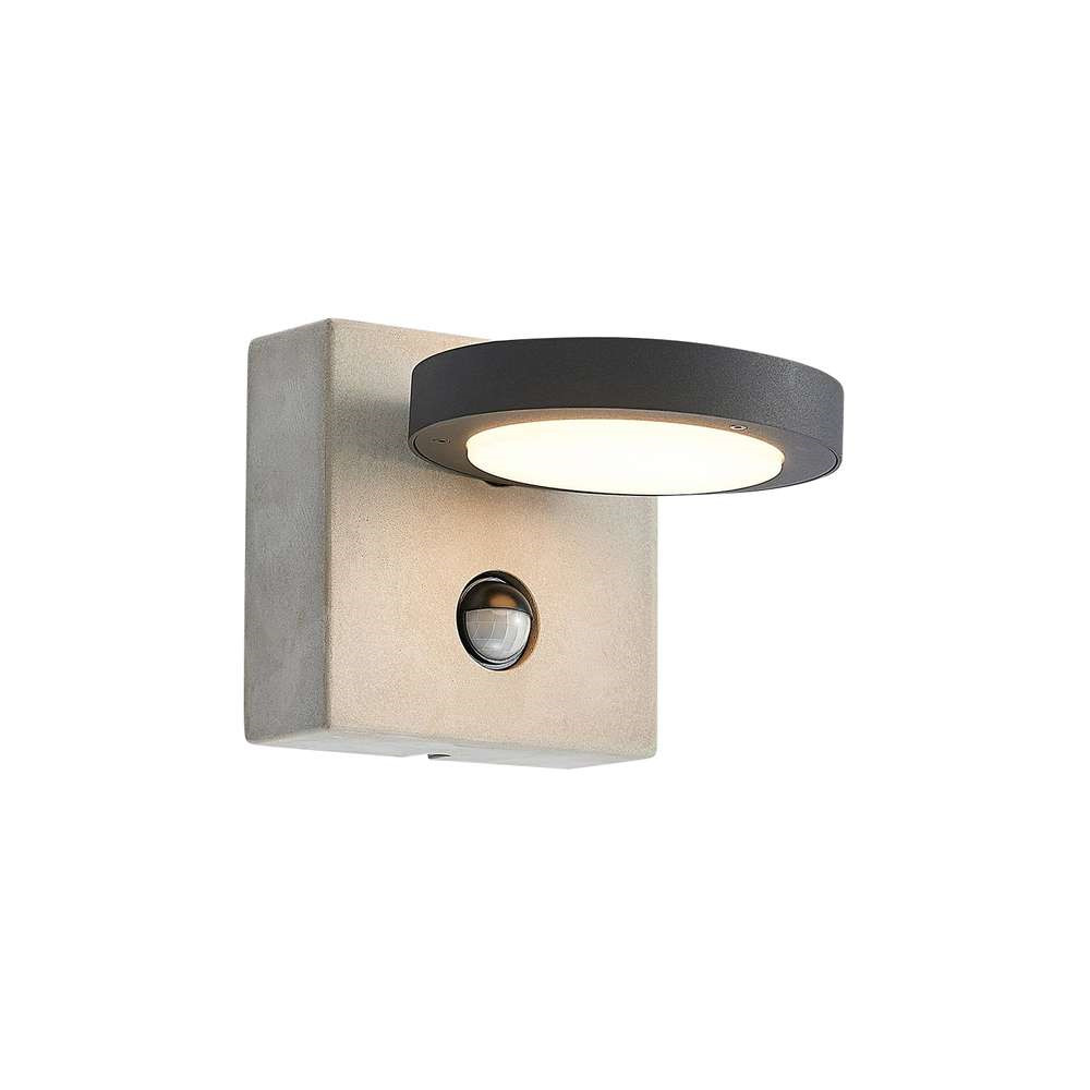 Image of Belna Sensor LED Außen Wandleuchte Grey - Lucande bei Lampenmeister.ch