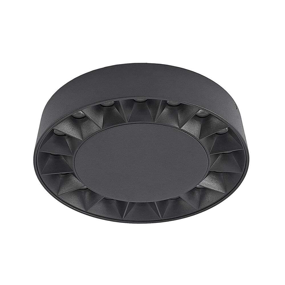 Lucande – Kelissa LED Round Plafond IP65 Black