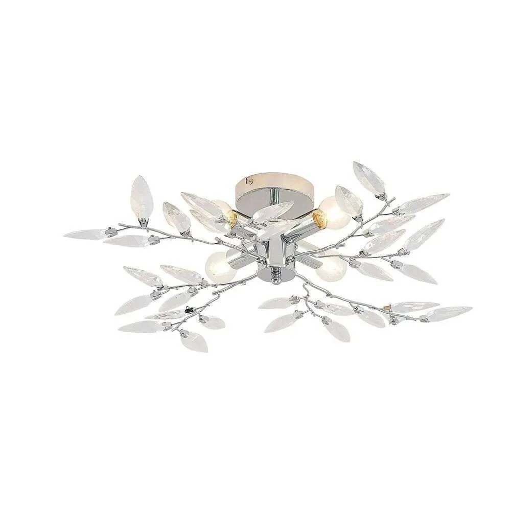 Lindby Nursah Loftlampe Ø62 Chrome/Clear