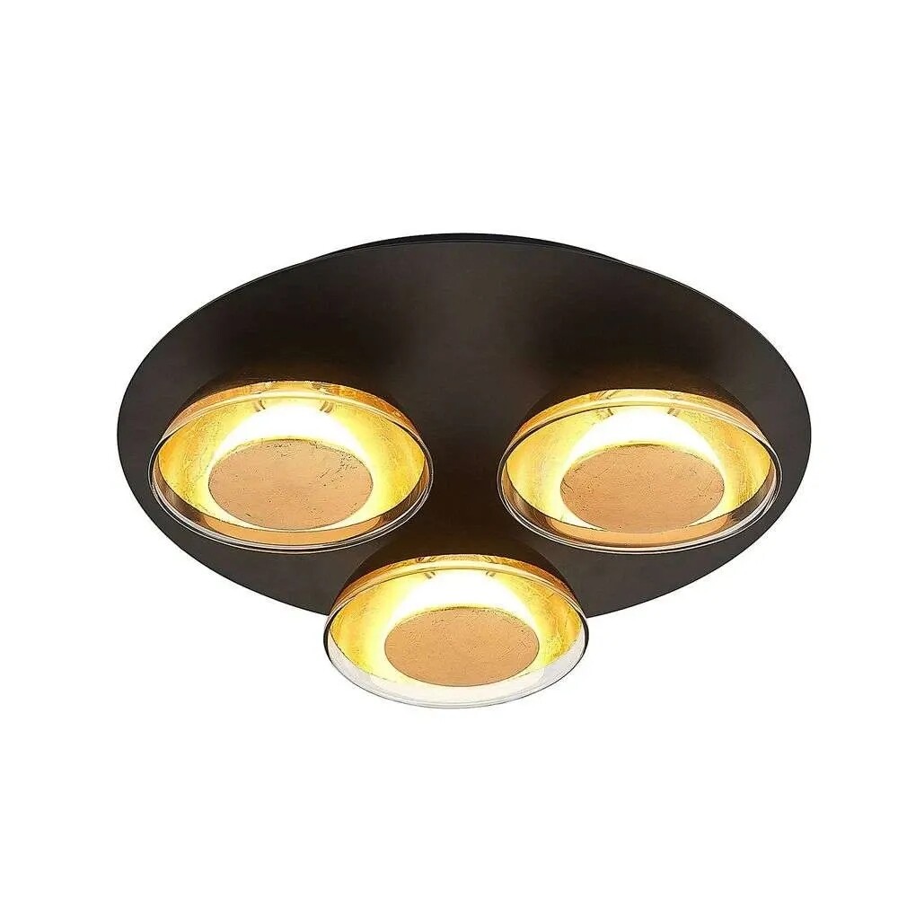 Lindby – Erin 3 Round 3 Plafond Black/Gold