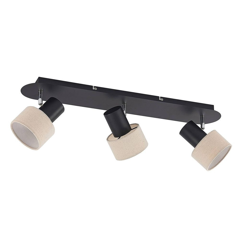 Lindby – Heribert 3 Plafond Black/Beige Lindby