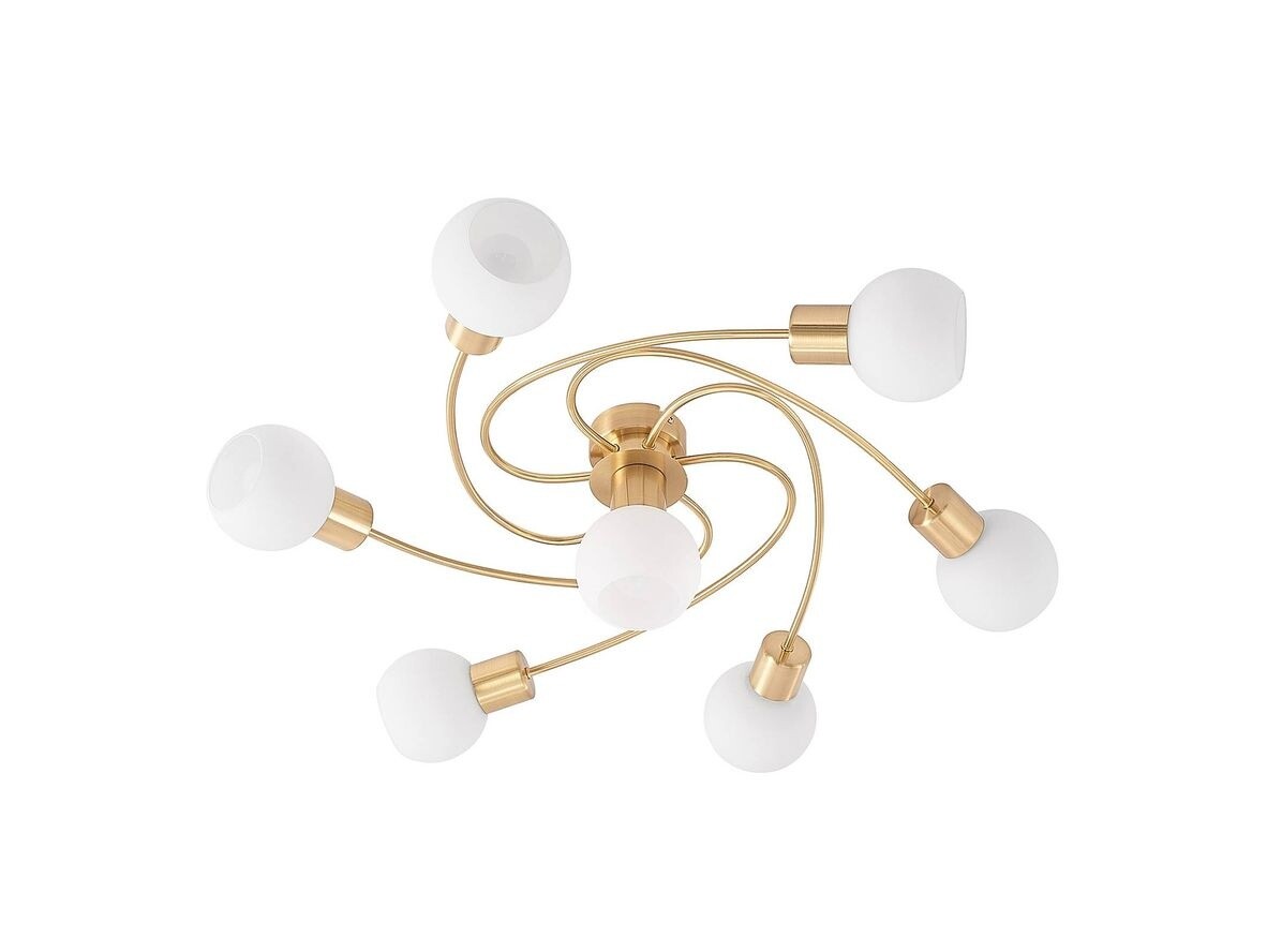 Lindby – Ciala 7 Plafond Brass/Opal Lindby