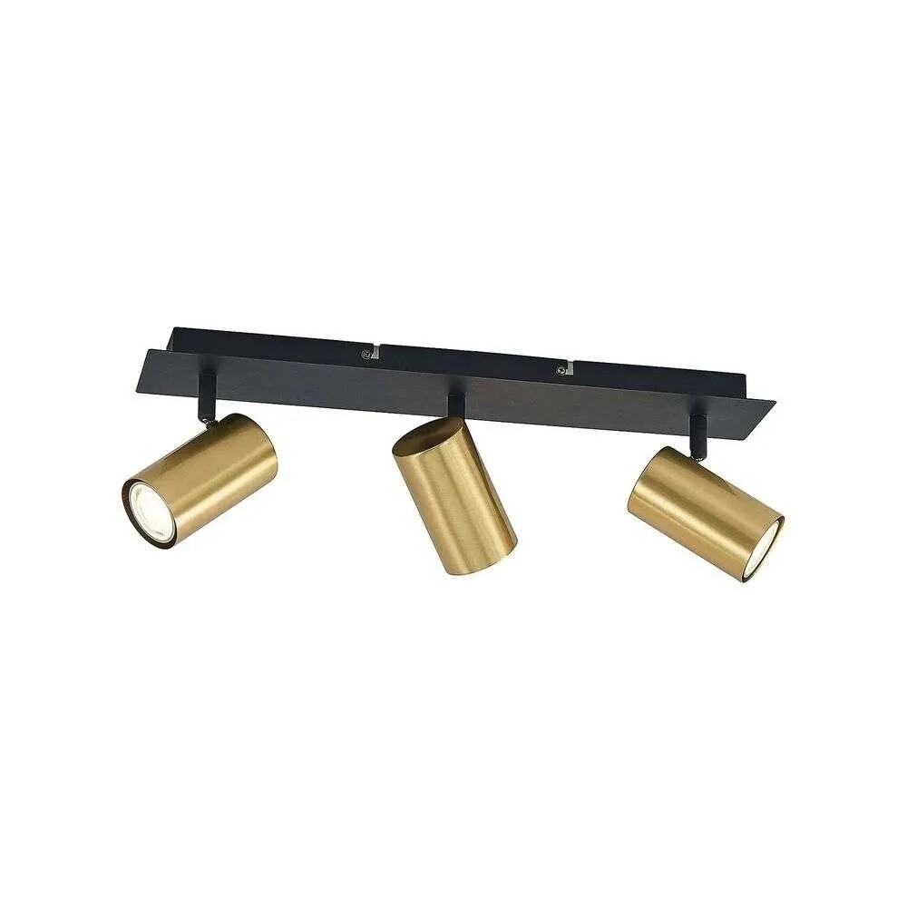 Lindby Raisan 3 Square Loftlampe Black/Brass