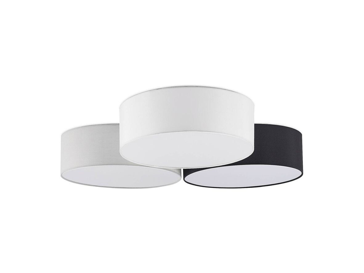 Lindby – Janita 3 LED Plafond Grey/Black/White