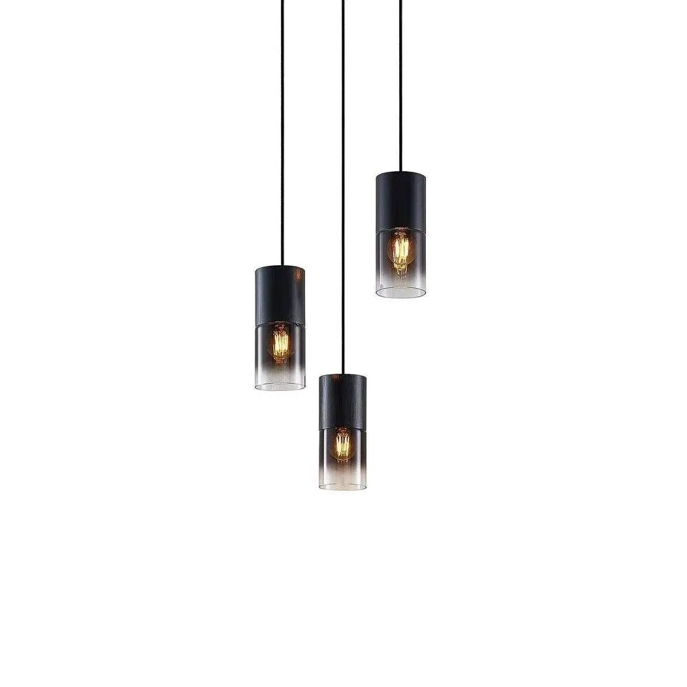 Lindby Berral Cluster Pendel Black/Smoke