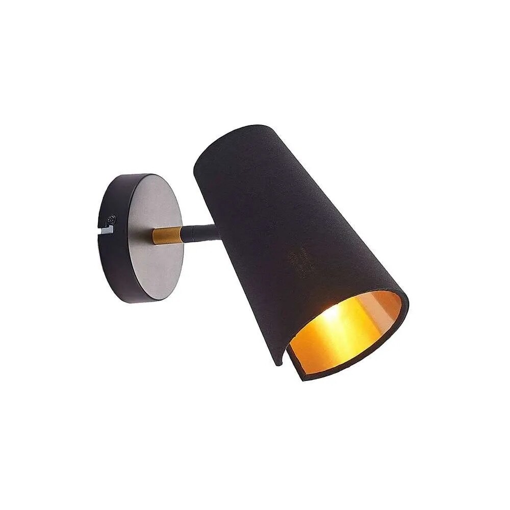 Lindby Zylindro Væglampe Black/Gold