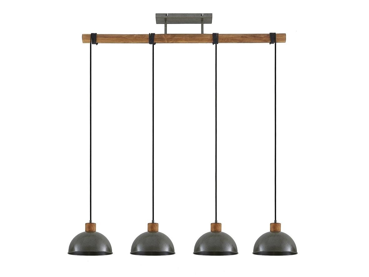 Lindby – Durbis 4 Taklampa Dark Grey/Wood