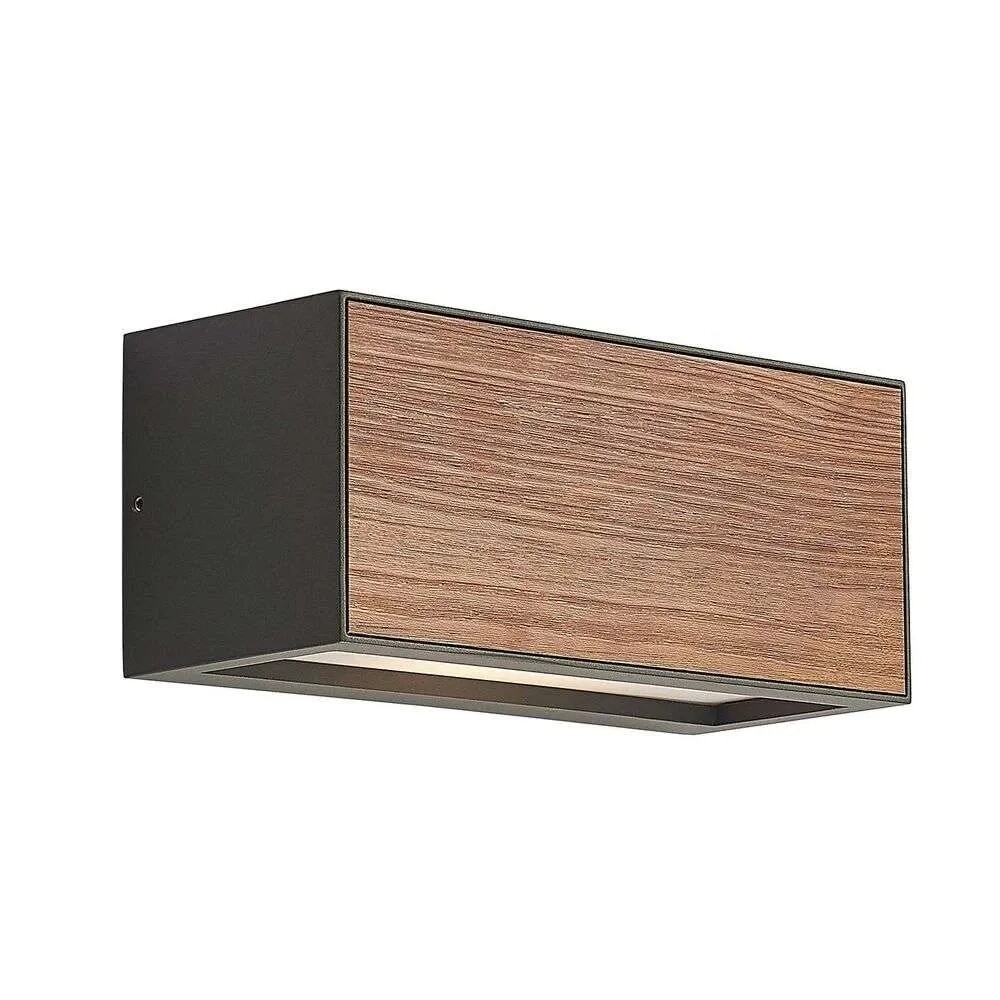 Lucande – Lengo Udendørs Væglampe E27 L25 Wood Lucande
