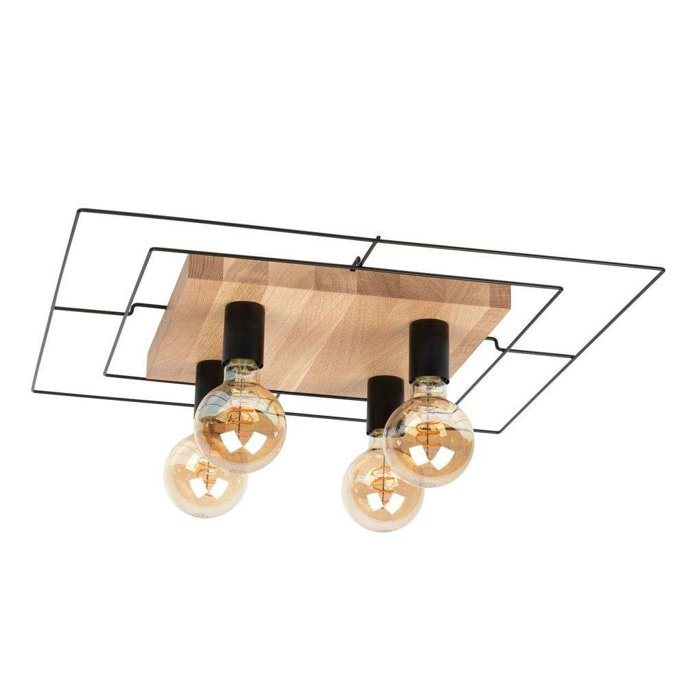 Envolight Bridge Square Together Loftlampe Black/Wood