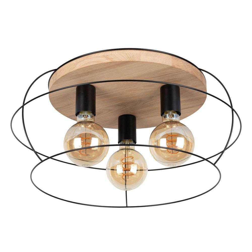 Envolight Bridge 3 Round Loftlampe Black/Wood