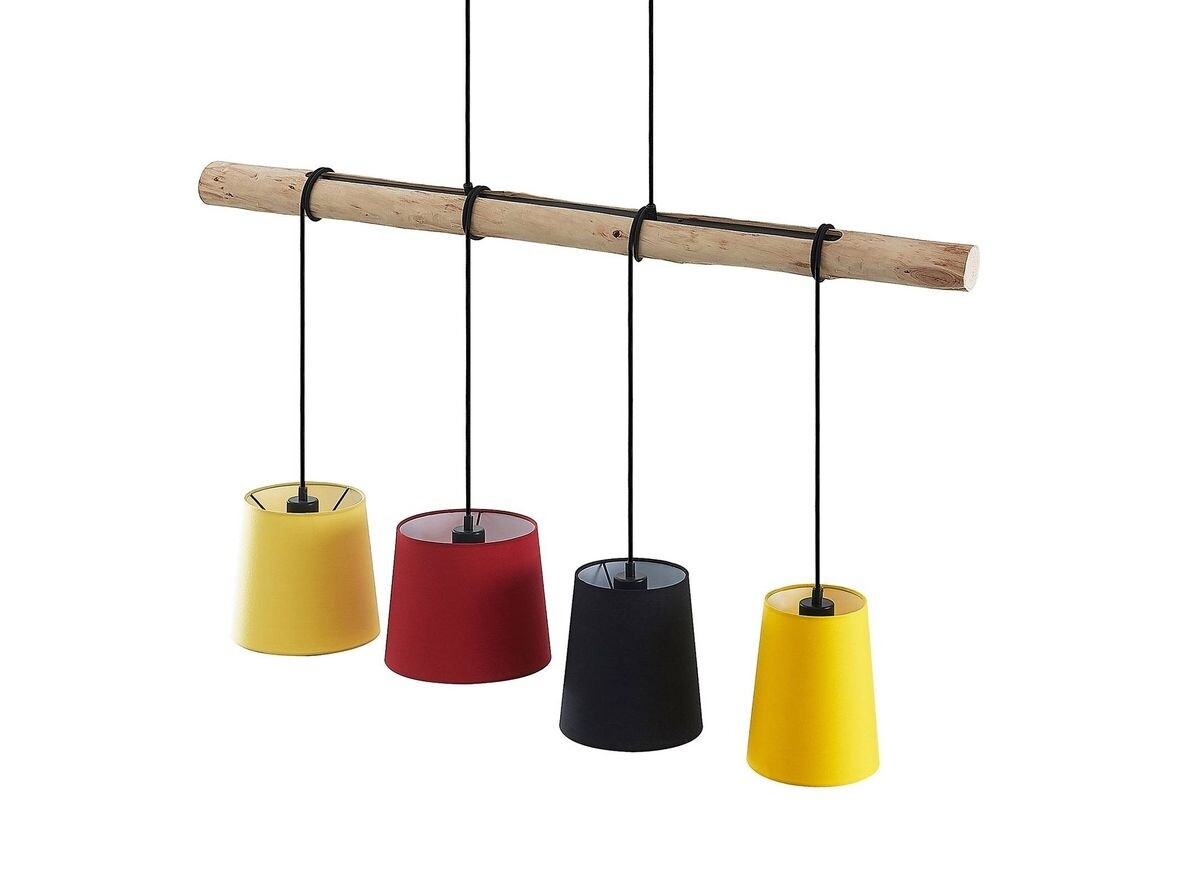 Lindby – Hinai 4 Taklampa Black/Red/Yellow