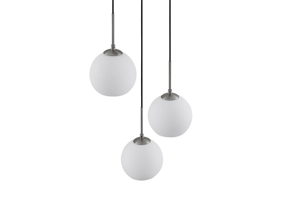 Lindby – Jurian 3 Taklampa Opal/Nickel Lindby