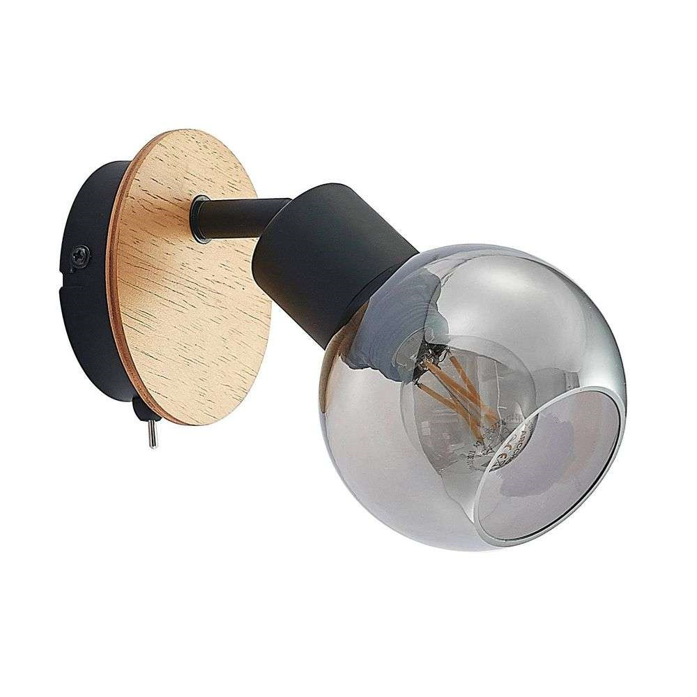 Lindby – Eridia Vägglampa Black/Wood