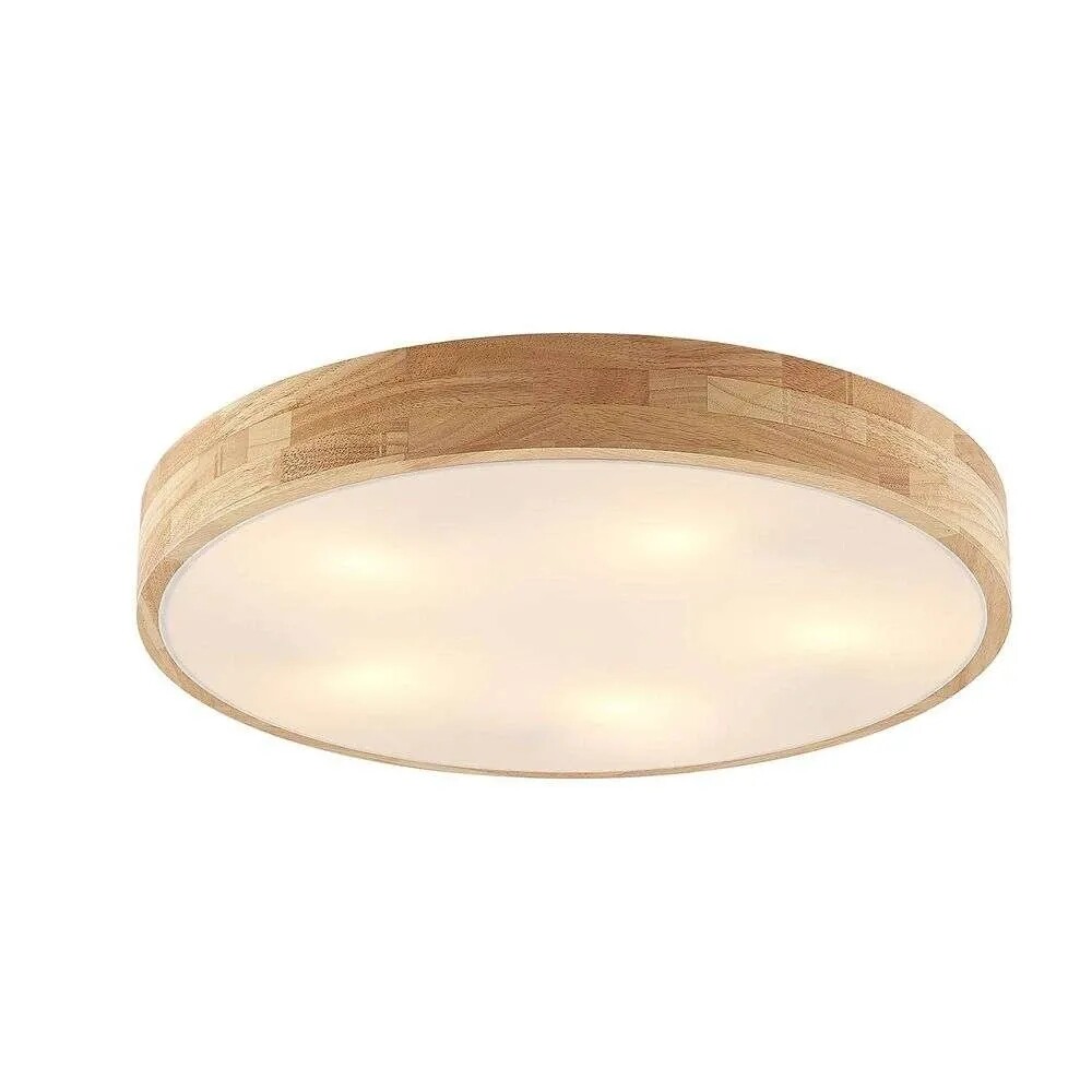 Lindby – Tanju Plafond Ø60 Wood/White