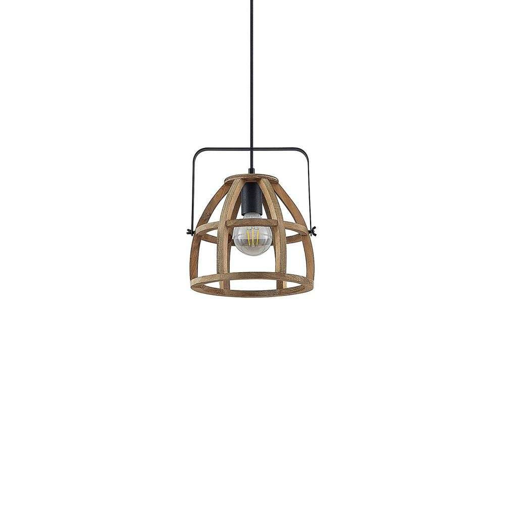 Lindby – Pilarion Taklampa Ø25 Wood/Black