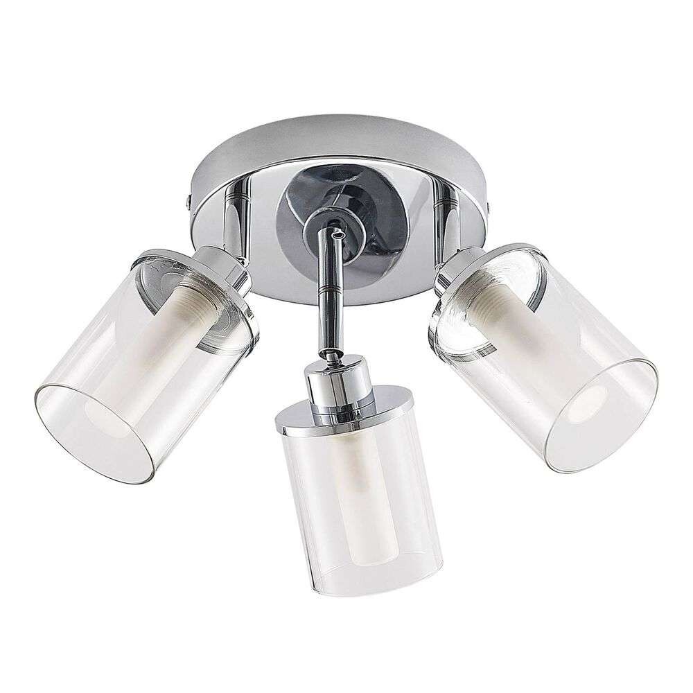 Lindby – Vinza 3 Round Plafond Chrome/Clear Lindby