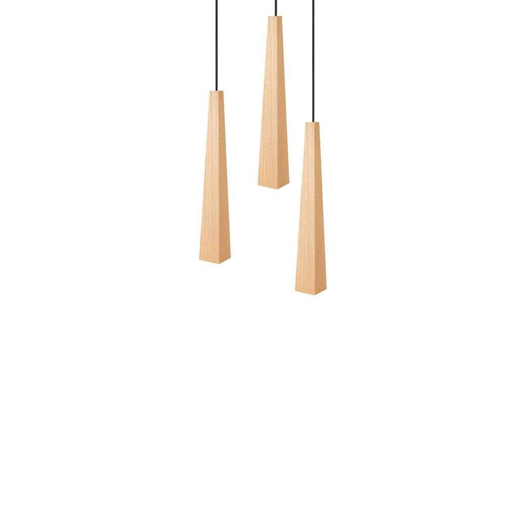 Envolight Wooden Square Cones Cluster Pendel Wood/Black