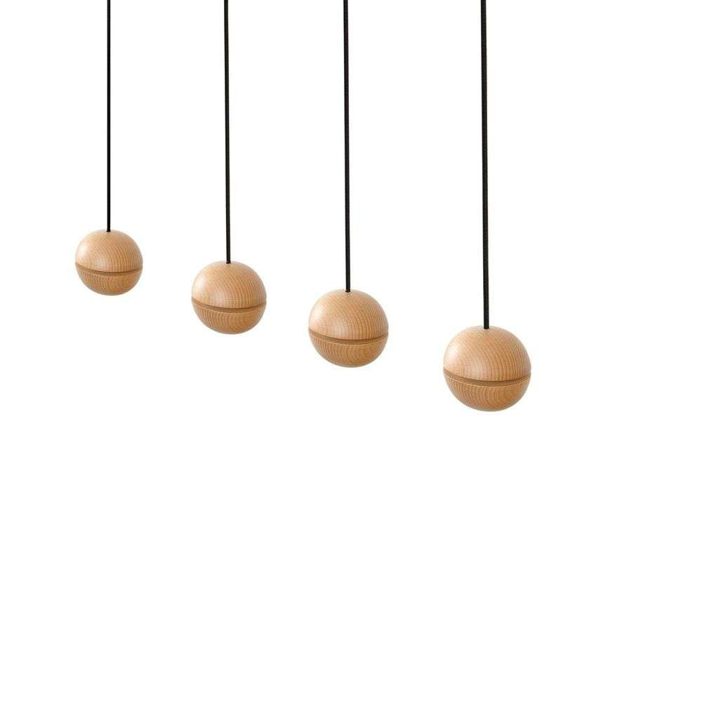 Envolight Wooden Balls 4 Pendel Wood/Black