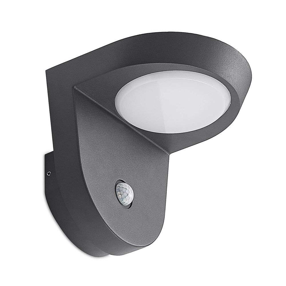 Lindby – Jasiah Solcelle Vägglampa w/Sensor Dark Grey Lindby