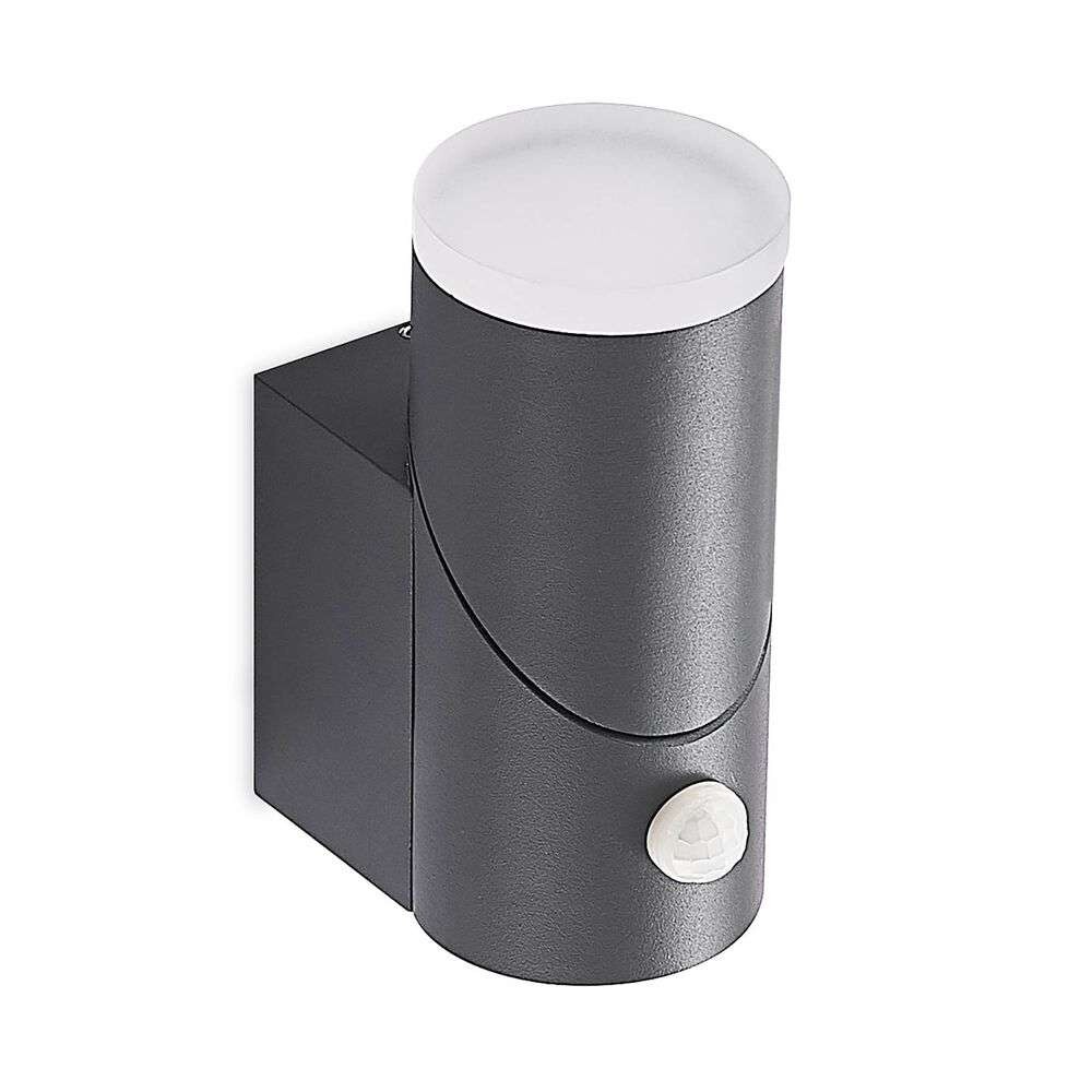 Lindby – Aspyn Utomhus Vägglampa w/Sensor Dark Grey