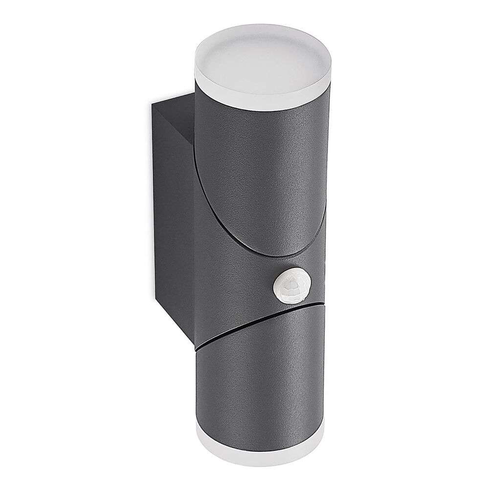 Lindby – Aspyn 2 Utomhus Vägglampa w/Sensor Dark Grey