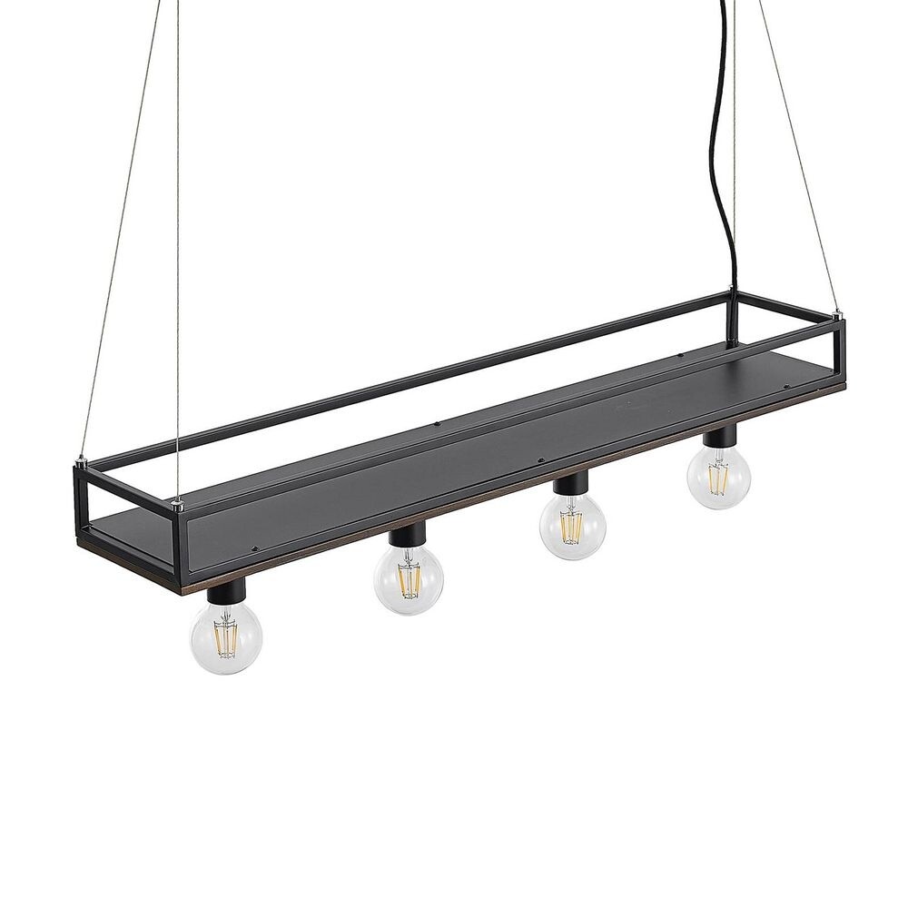 Lindby – Kirista 4 Taklampa Black/Wood