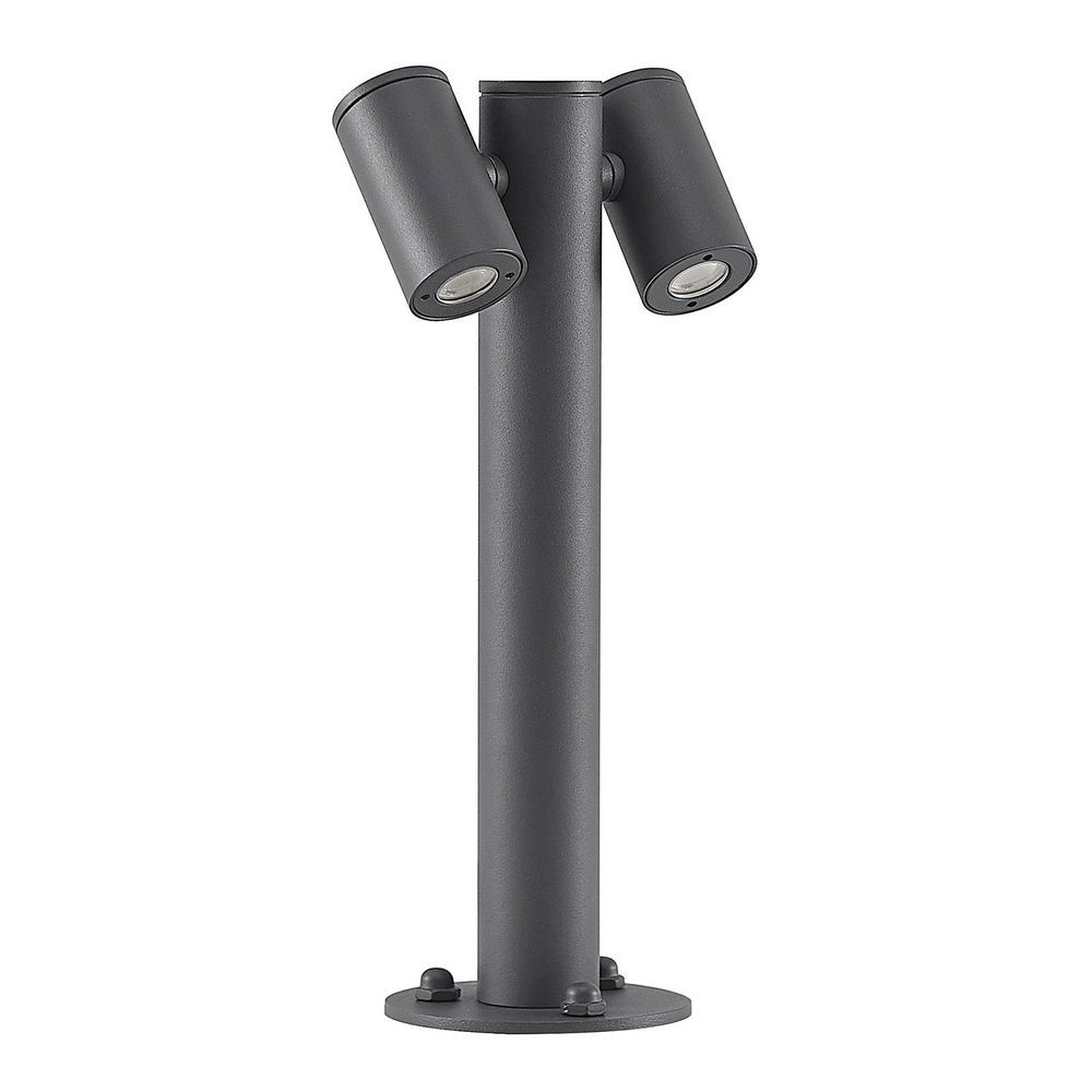 Lucande – Saige 2 LED Havelampe H30 Dark Grey