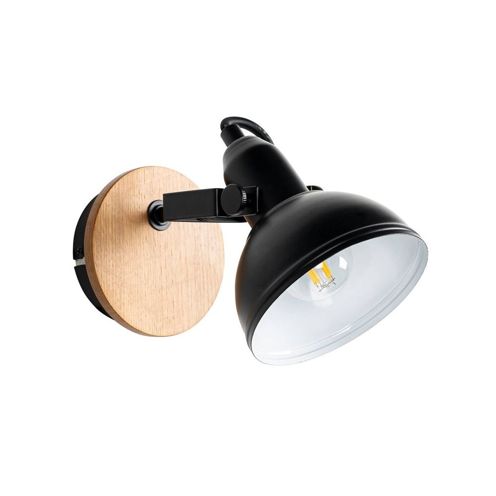 Lindby – Trinela Væglampe Black/Wood Lindby