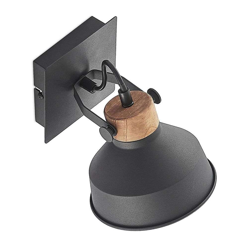 Lindby – Nefeli Vägglampa Black/Wood Lindby