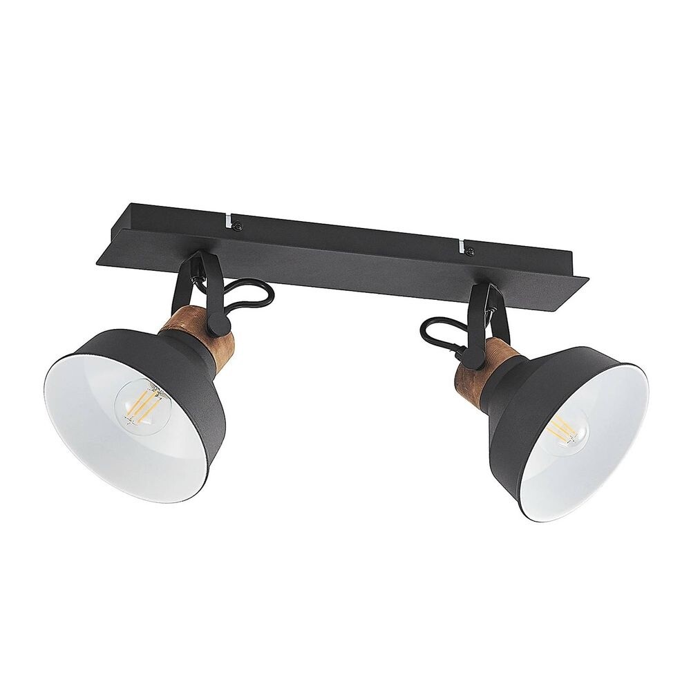 Lindby – Nefeli 2 Plafond Black/Wood