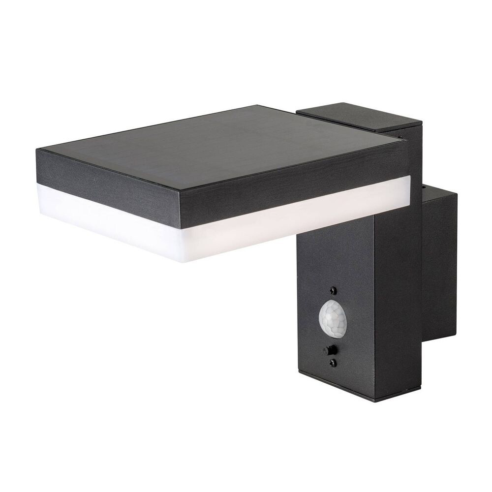 Lindby - Laira Solarzelle Wandleuchte w/Sensor Anthracite