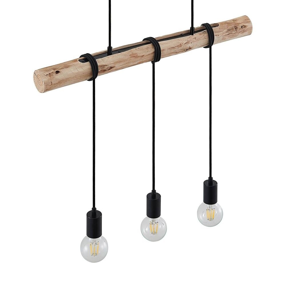 Lindby – Ferris 3 Pendel Wood/Black