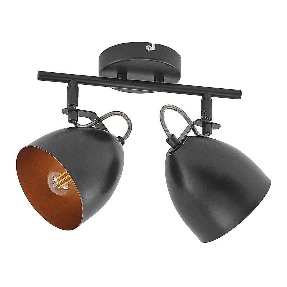 Lindby – Fintja 2 Plafond Black/Gold