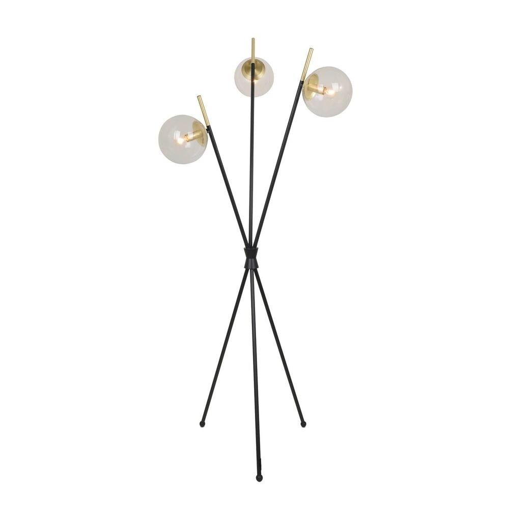 Lucande – Sotiana Golvlampa Black/Brass