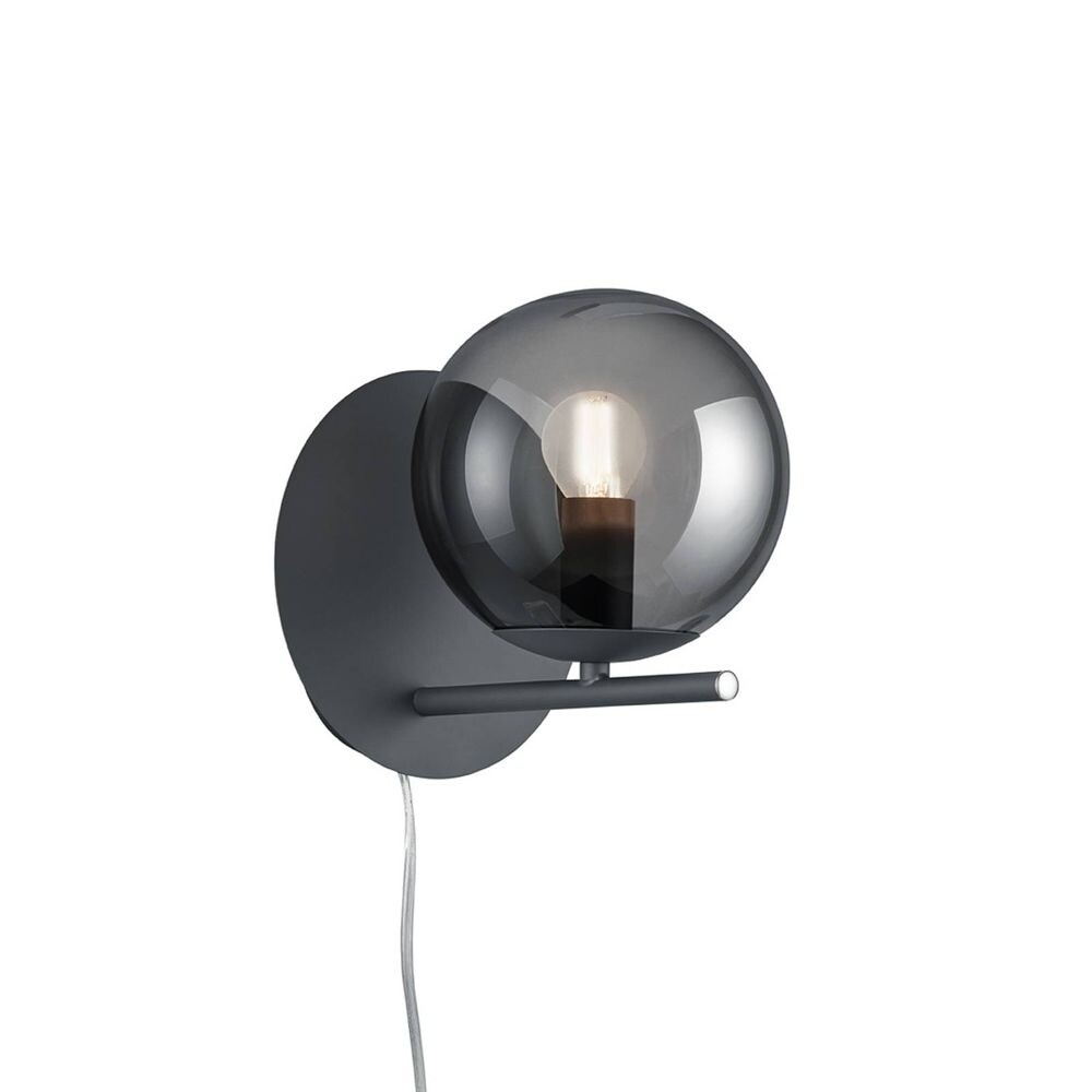 Lindby – Denva Vägglampa Anthracite/Smoke Lindby