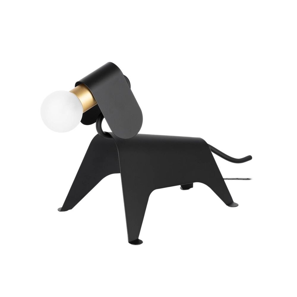 lucande - idaline lampe de table dog black lucande